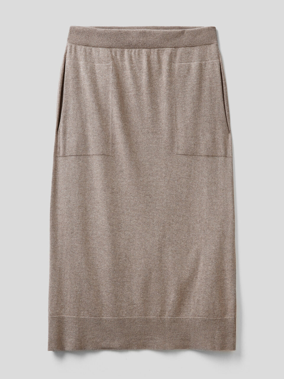 Skirt in silk and cashmere blend image number 1