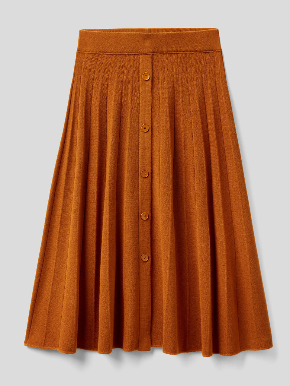 Pleated look knit skirt image number 1