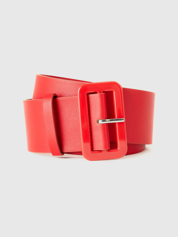 High waist belt in imitation leather Women