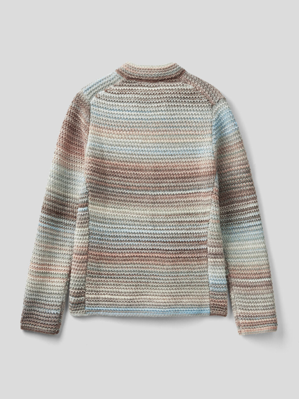 Knit jacket in multicolor wool blend image number 2