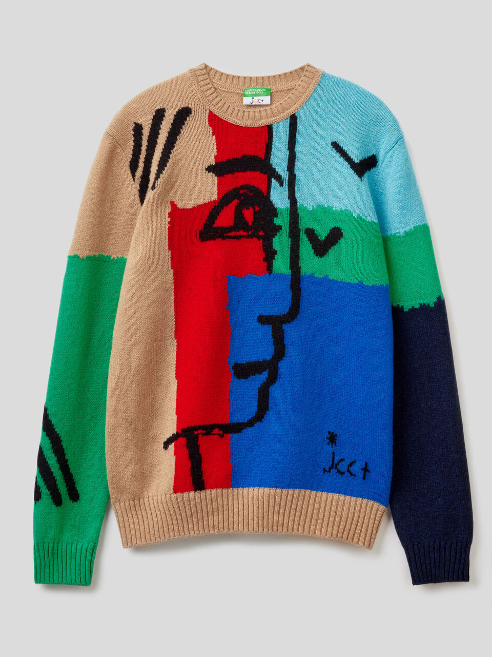 JCCxUCB patchwork sweater image number 1