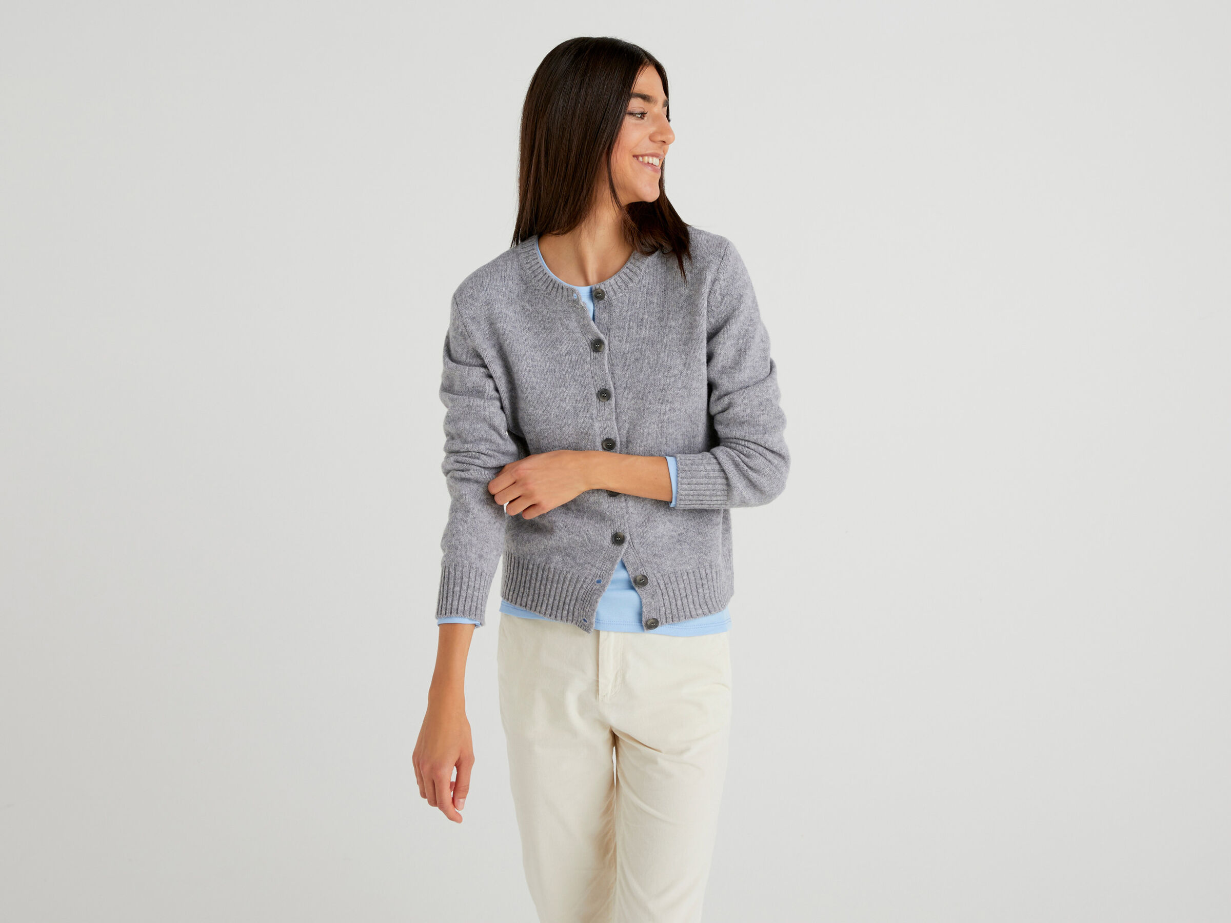 Cardigan in pure Shetland wool image number 3