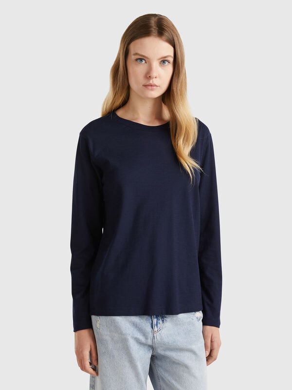 Long sleeve light cotton t-shirt Women
