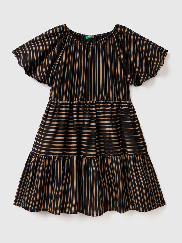 Striped dress with flounces Junior Girl
