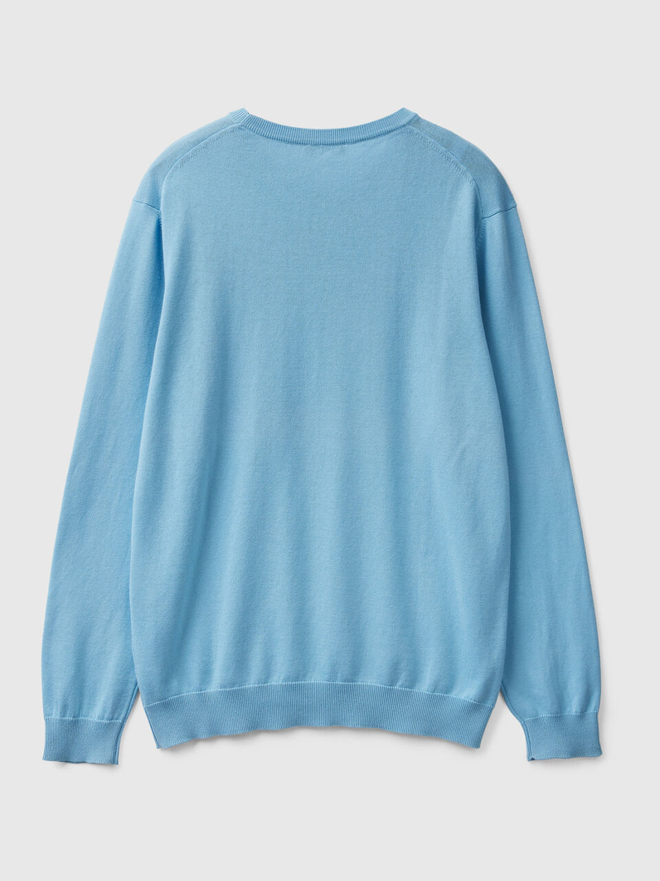 Crew neck sweater in 100% cotton image number 2
