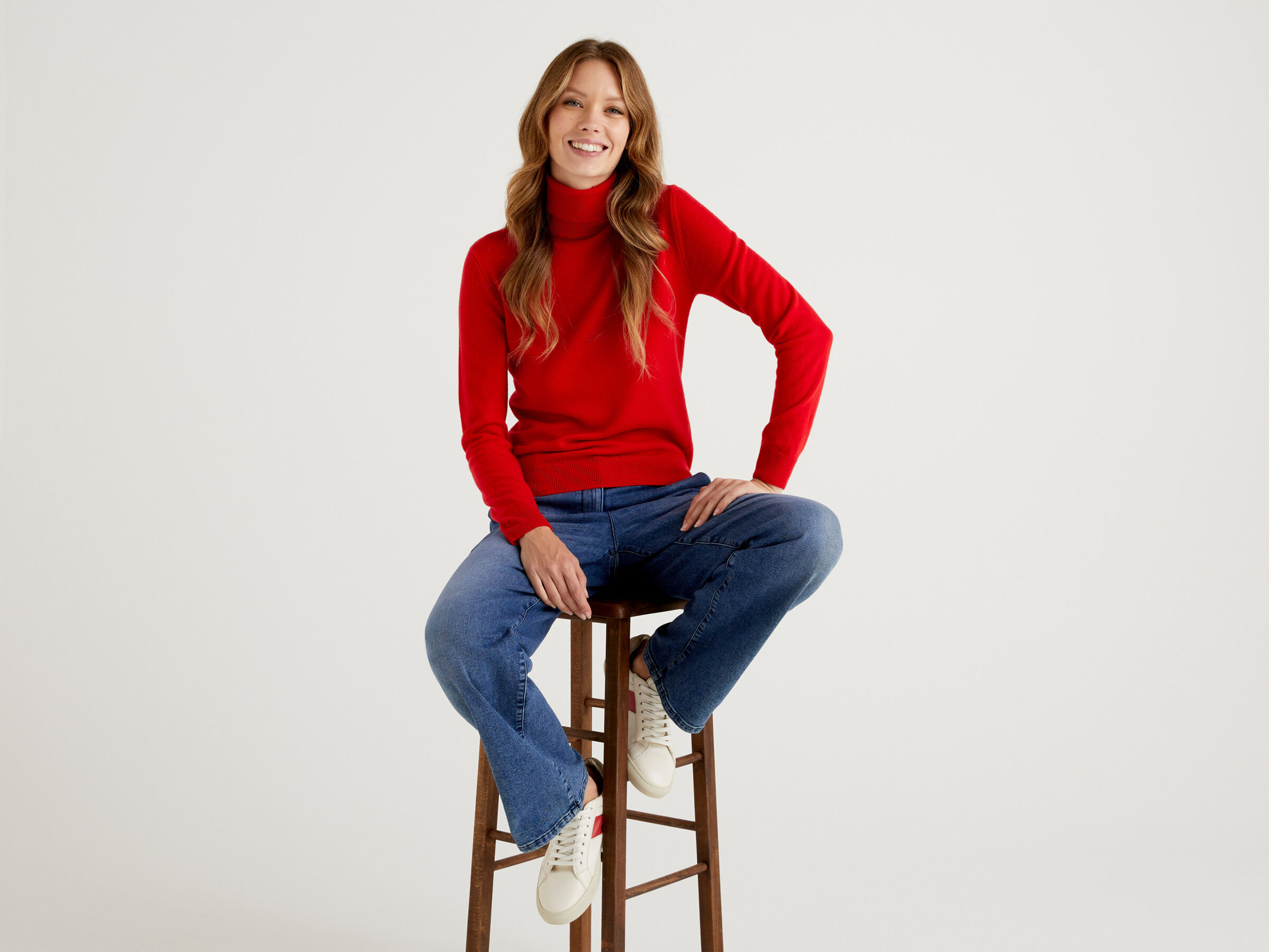 Turtleneck sweater in pure virgin wool image number 3