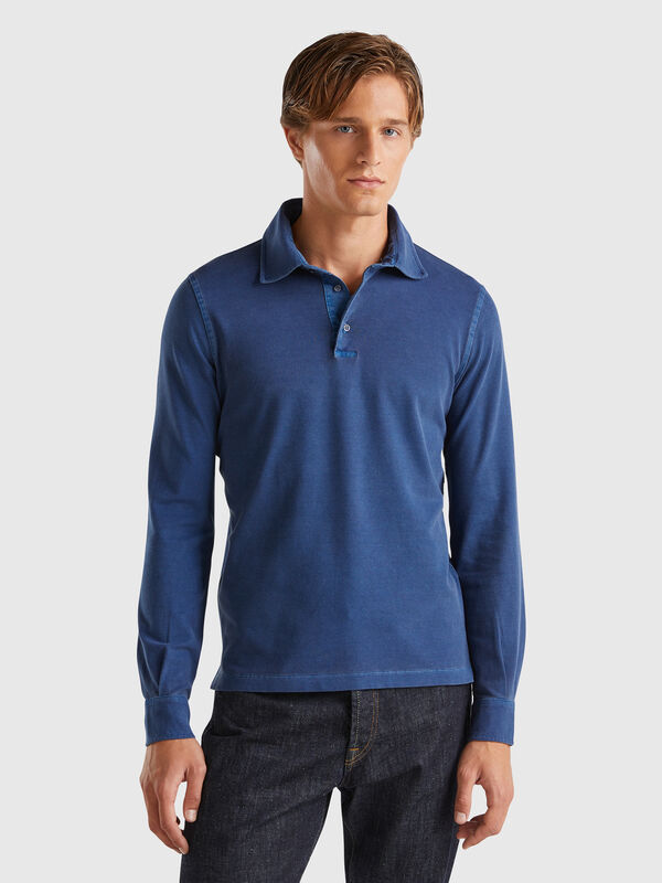 Polo in stretch organic cotton Men