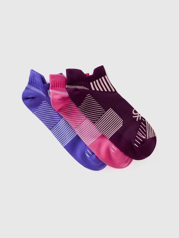 Three pairs of short sports socks