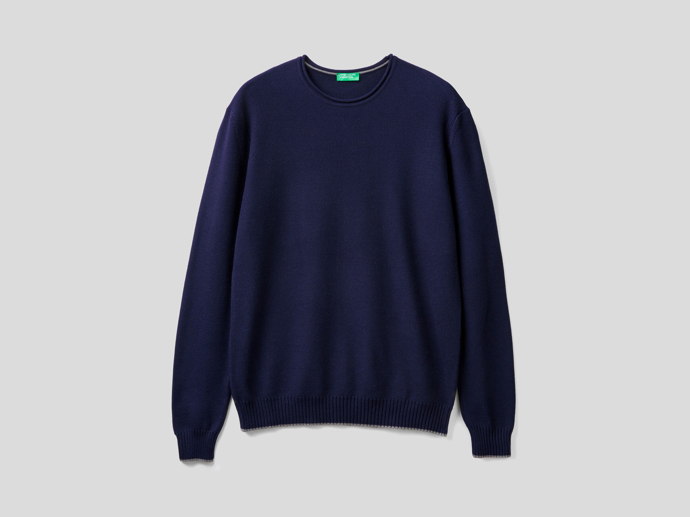 Crew neck sweater in cotton blend image number 4