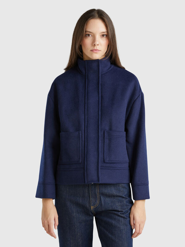 Jacket in recycled wool blend Women