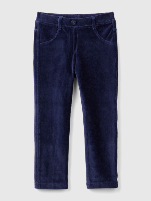 Ribbed chenille trousers Junior Girl