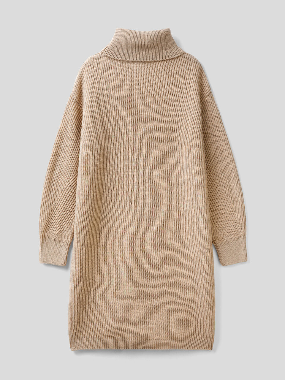 High neck dress with in wool blend image number 2