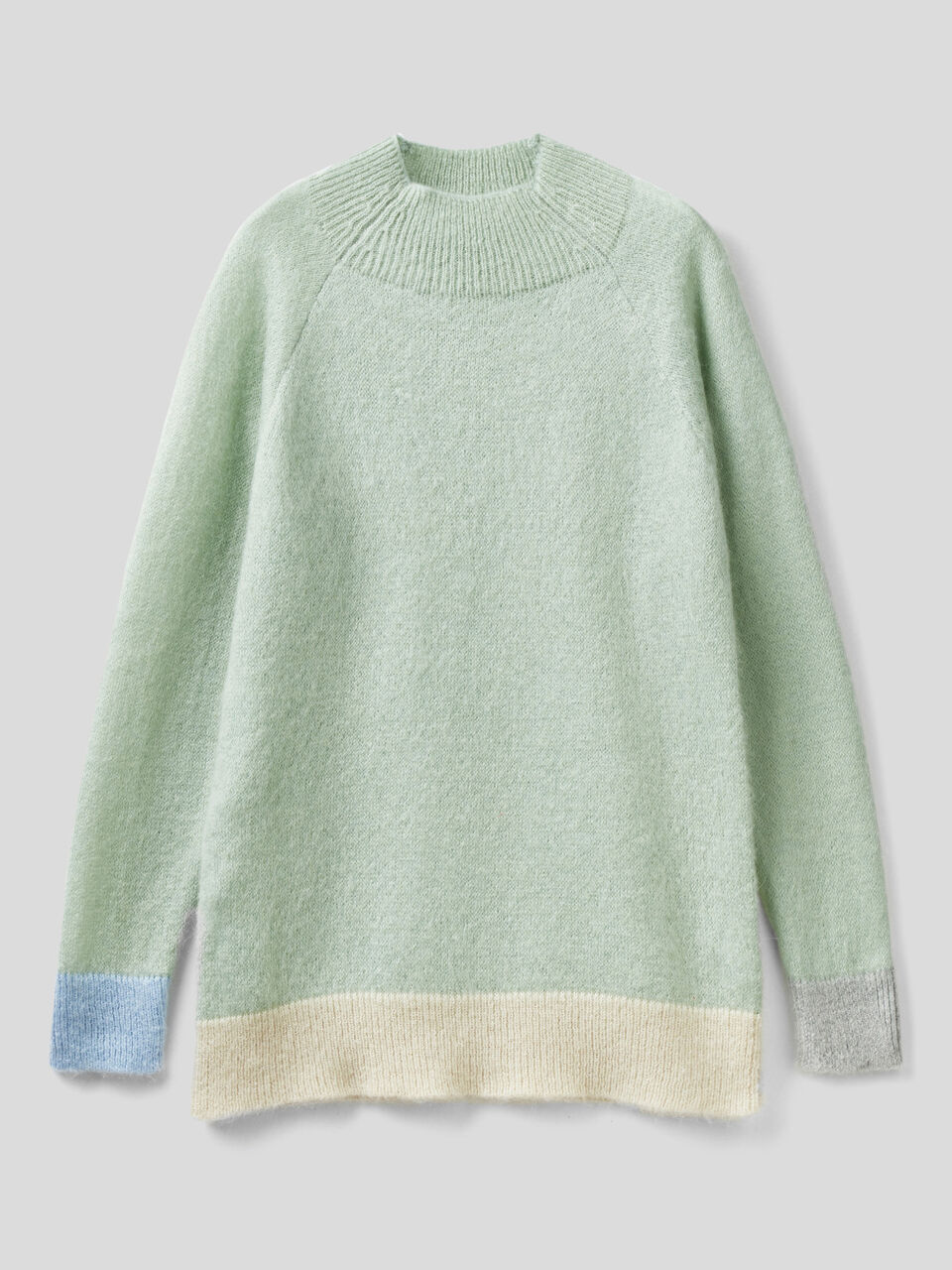 Turtleneck sweater in mohair blend image number 1