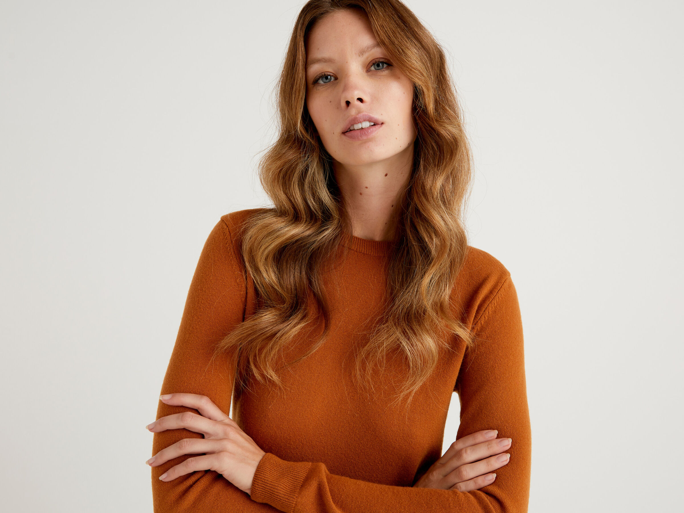 Crew neck sweater in pure virgin wool image number 4