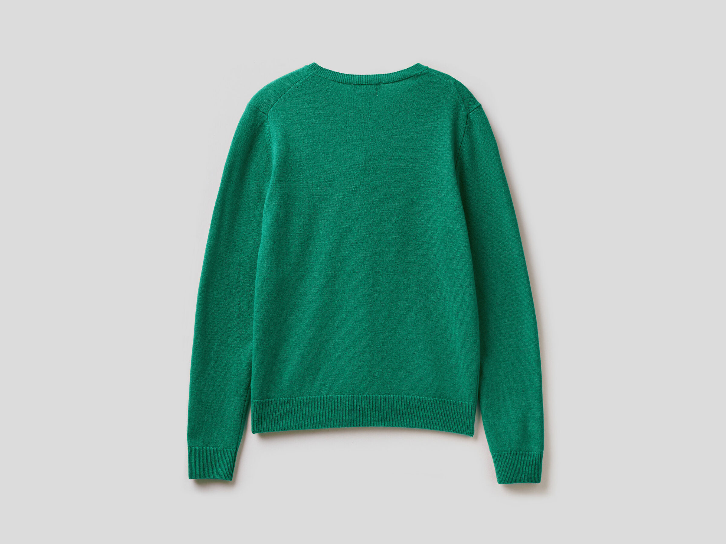 Crew neck cardigan in pure virgin wool image number 6