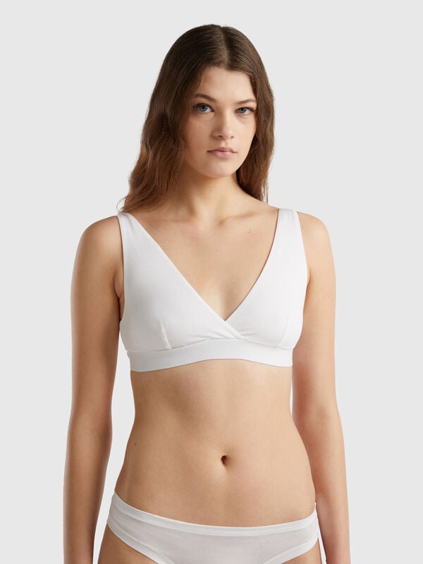 Triangle bra in super stretch organic cotton Women