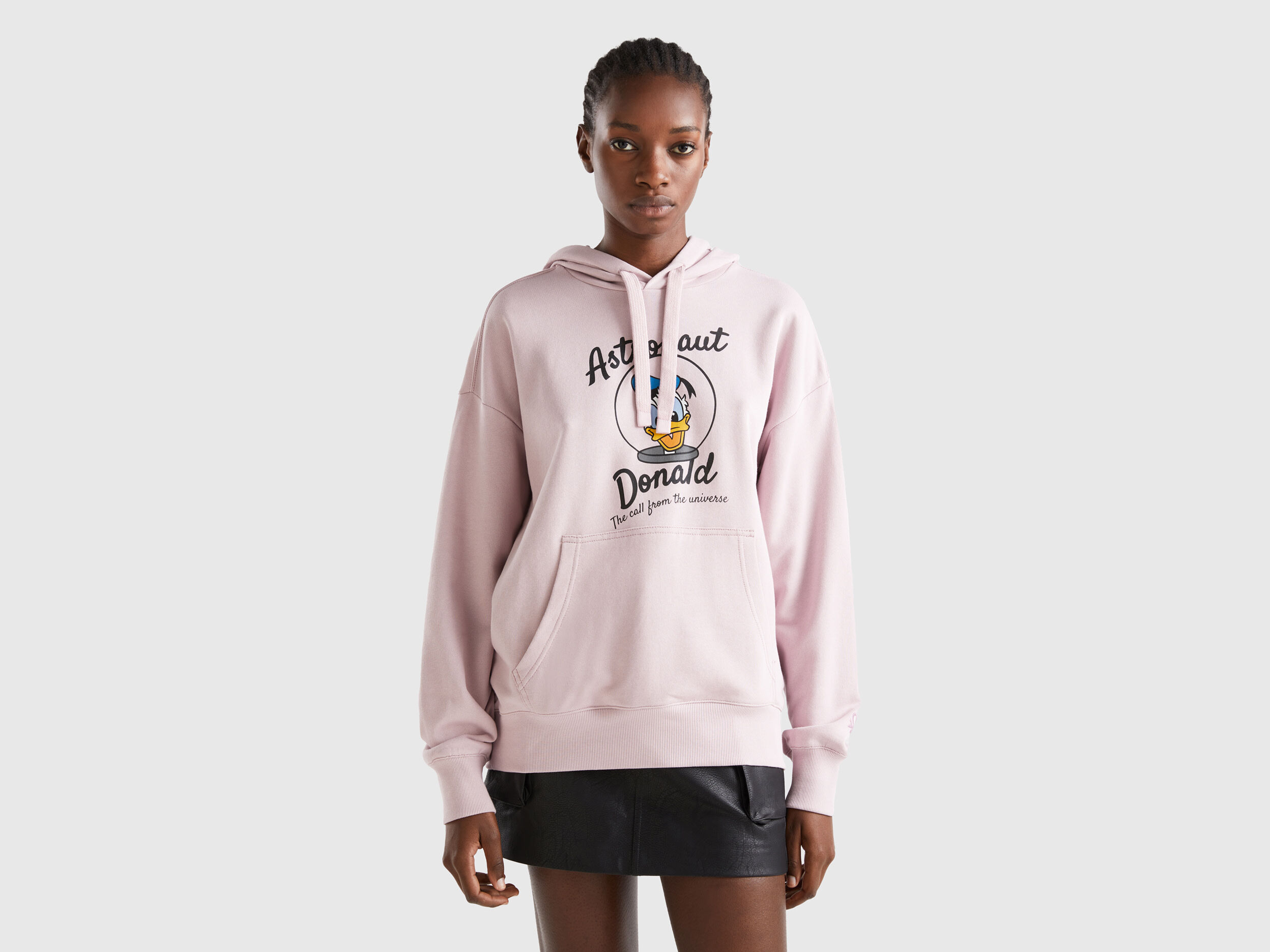 Pink Donald Duck hoodie Pink Benetton