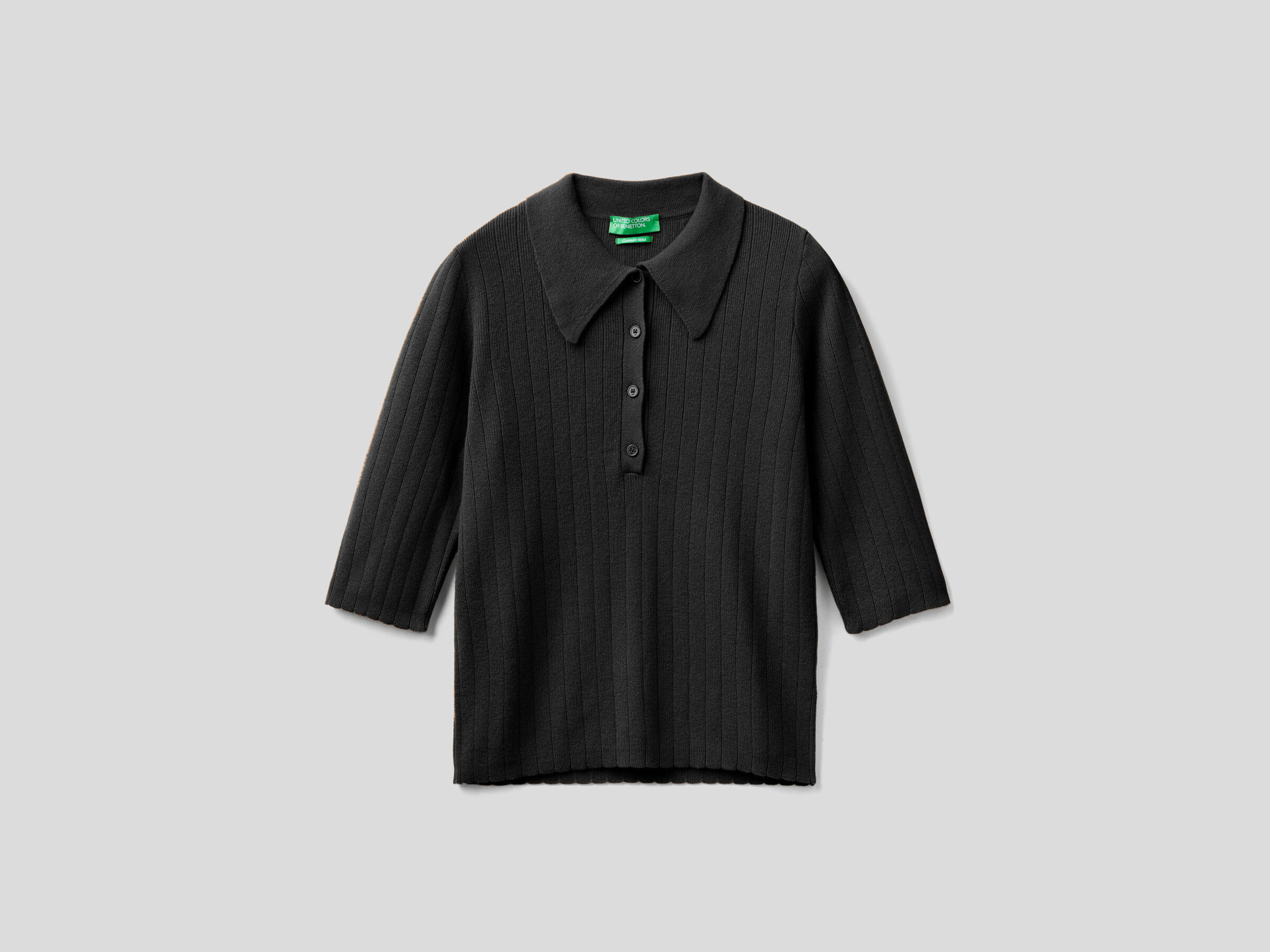 Slim fit knit polo image number 4