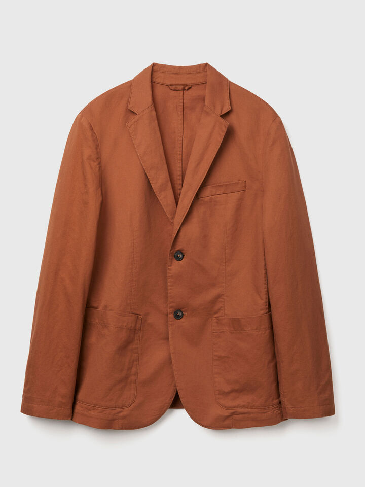 Blazer in linen blend image number 1