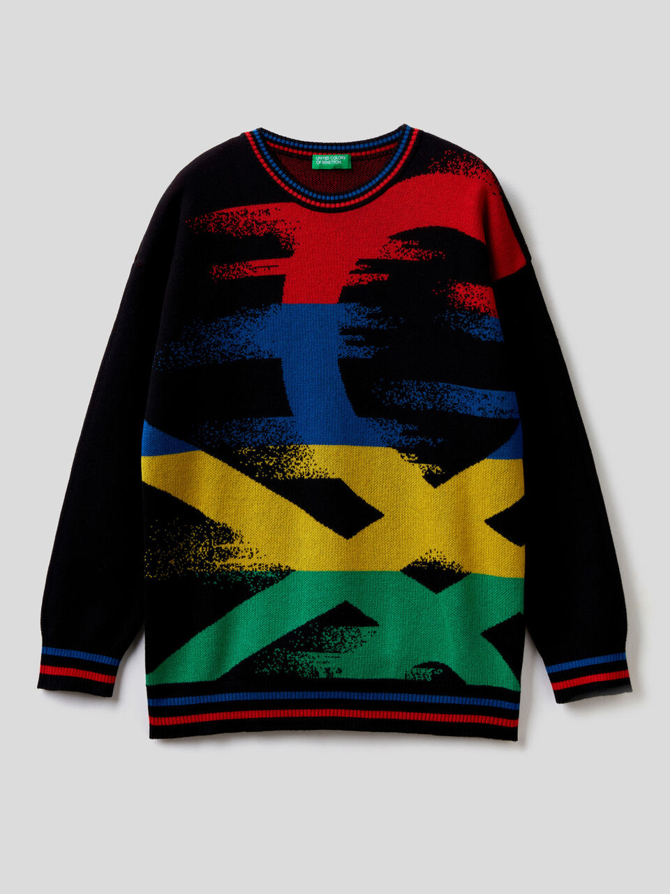 Sweater with logo inlay image number 1