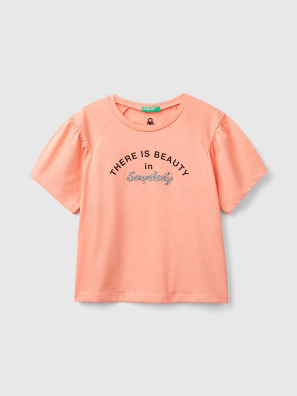 T-shirt with print and applique Junior Girl