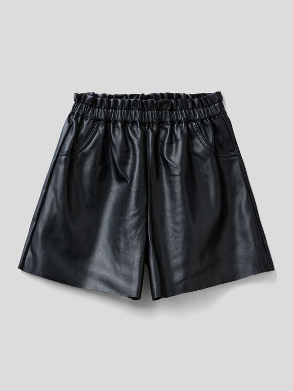Culottes in imitation leather Junior Girl
