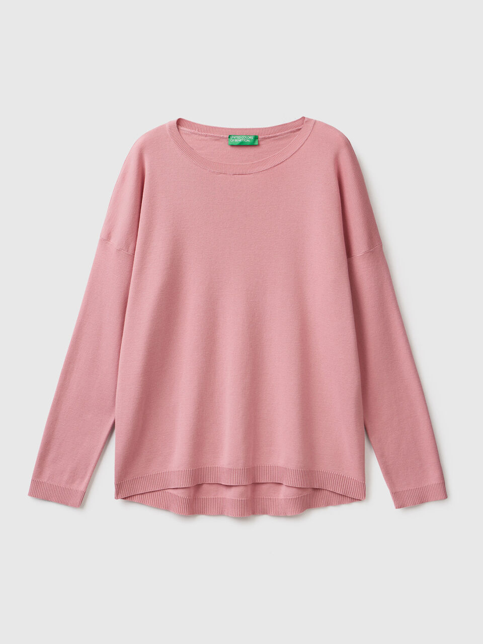 Cotton sweater with round neck image number 1