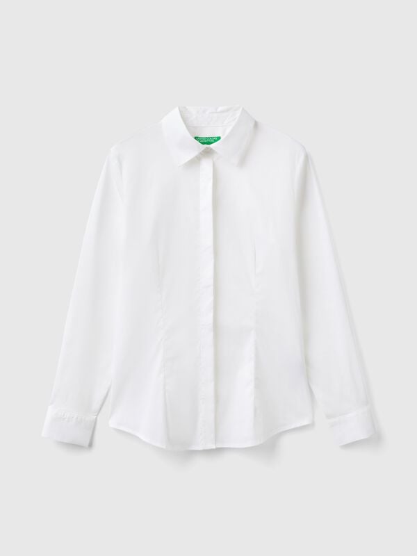 Shirt in stretch cotton blend Women