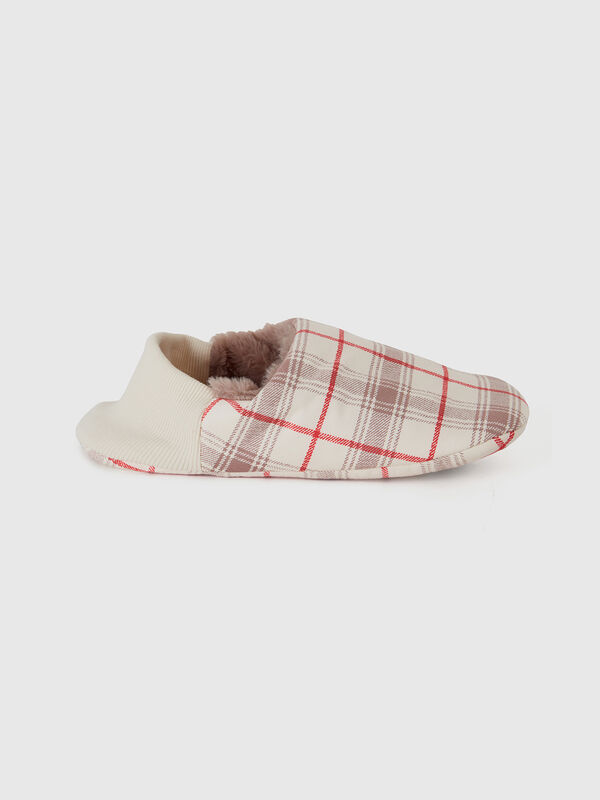 Reversible faux fur slippers Women