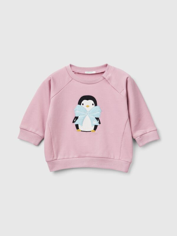 Sweatshirt with animal embroidery New Born (0-18 months)