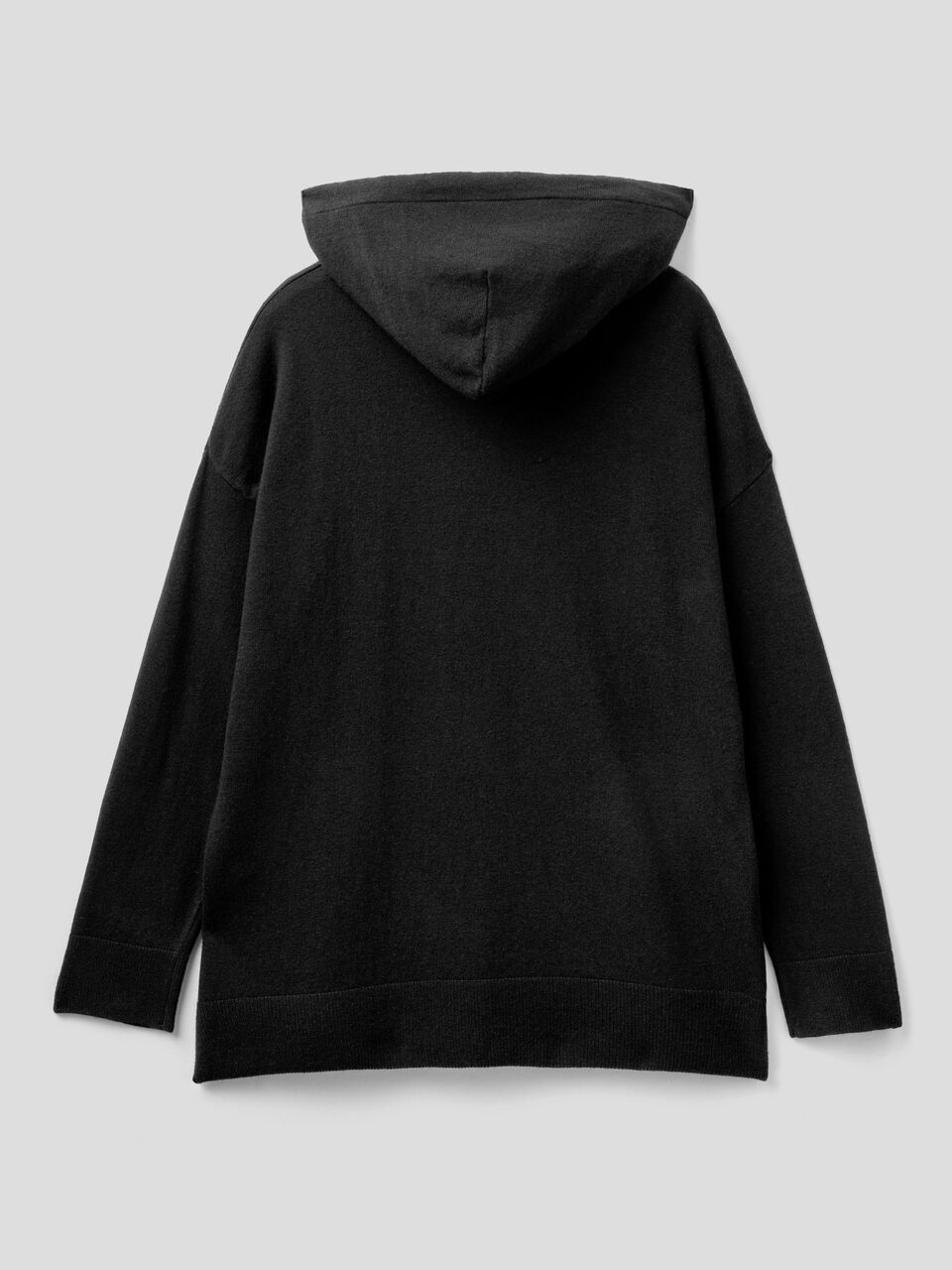 Sweater in cashmere blend with hood image number 2