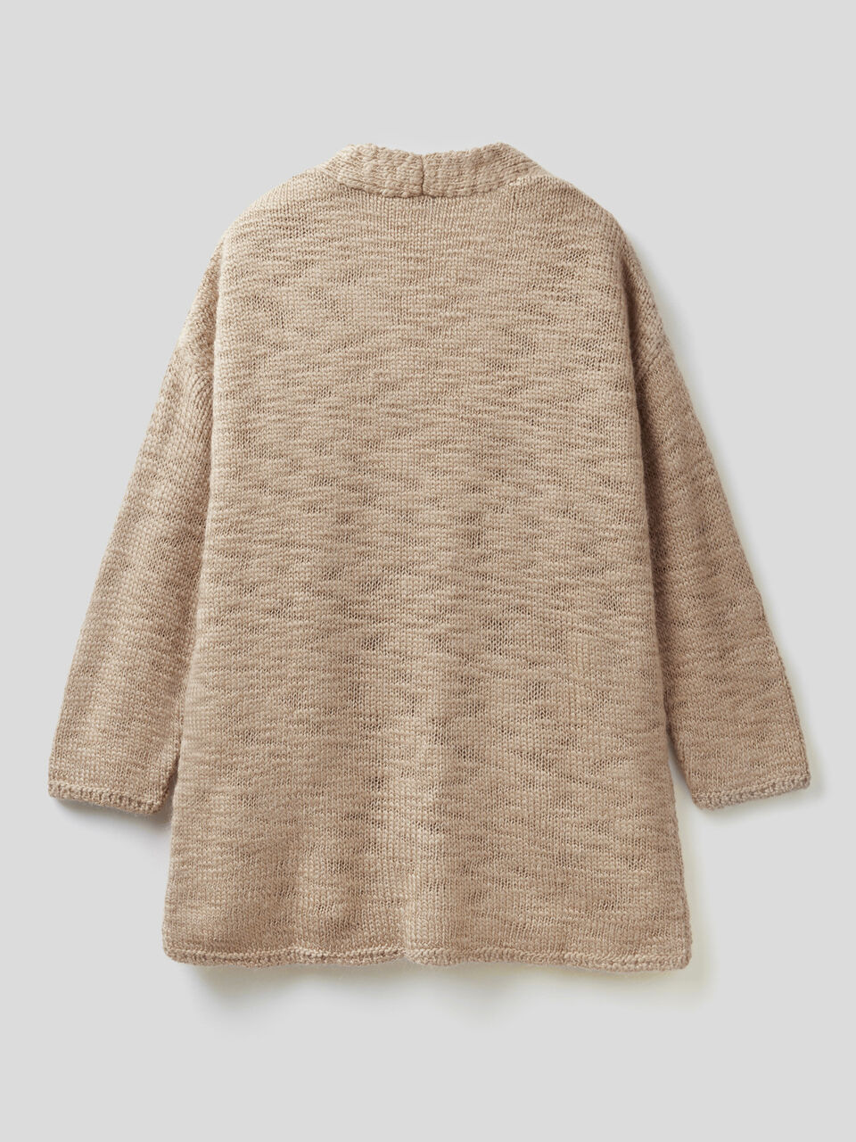 Maxi cardigan in wool and alpaca blend image number 2