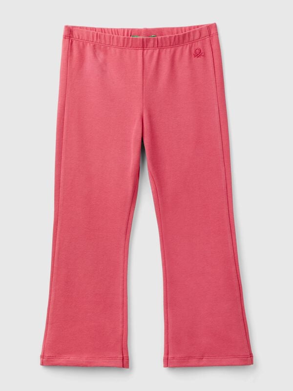 Flared leggings in stretch cotton Junior Girl