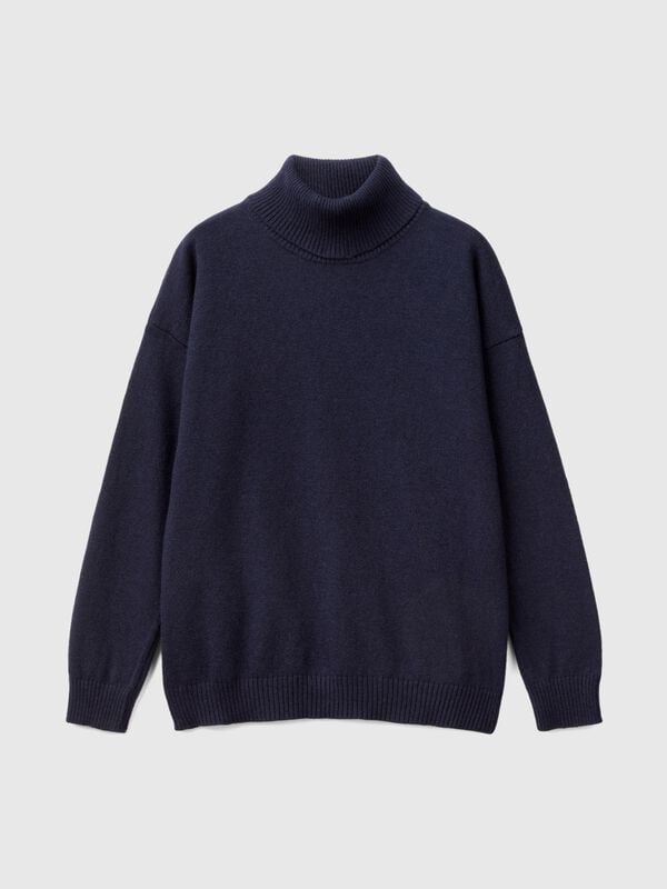 Turtleneck sweater in cashmere and wool blend Junior Boy