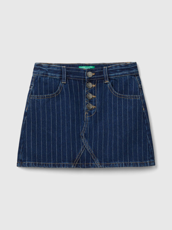 Denim pinstripe mini skirt Junior Girl