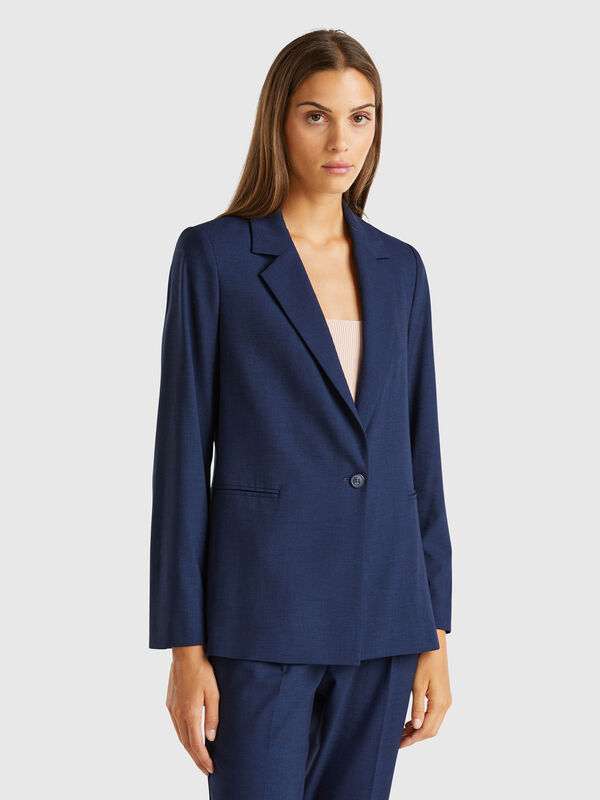 Blazer in stretch viscose blend Women