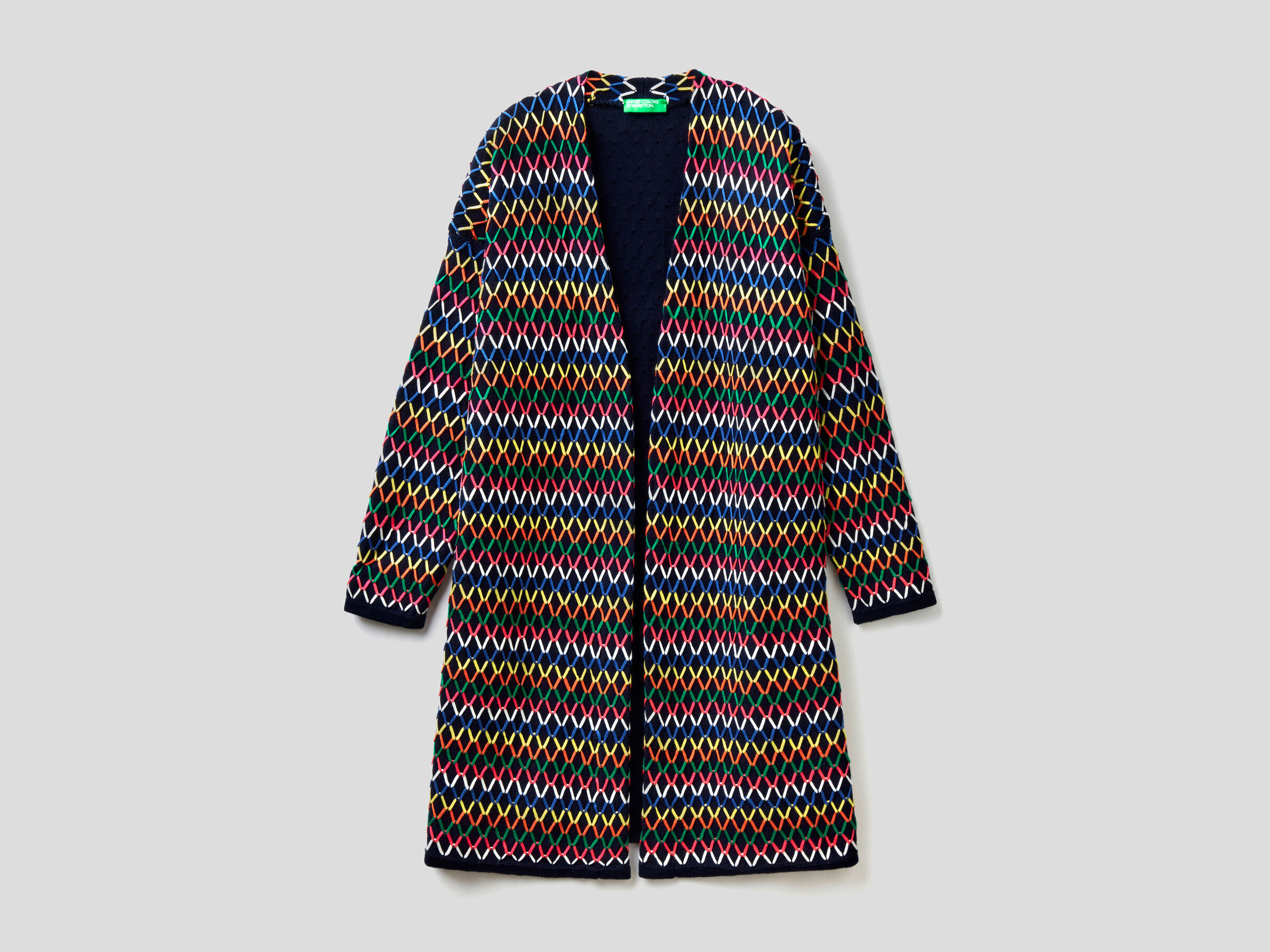 Long multicolored cardigan image number 4