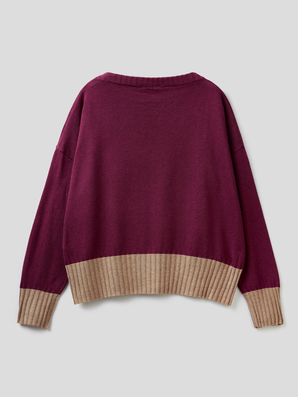 Boxy fit sweater in wool blend image number 2