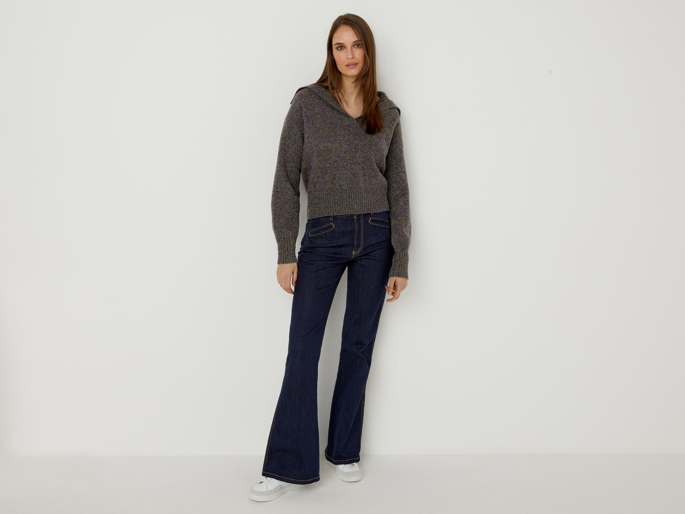 Polo in pure tricot Shetland wool image number 3