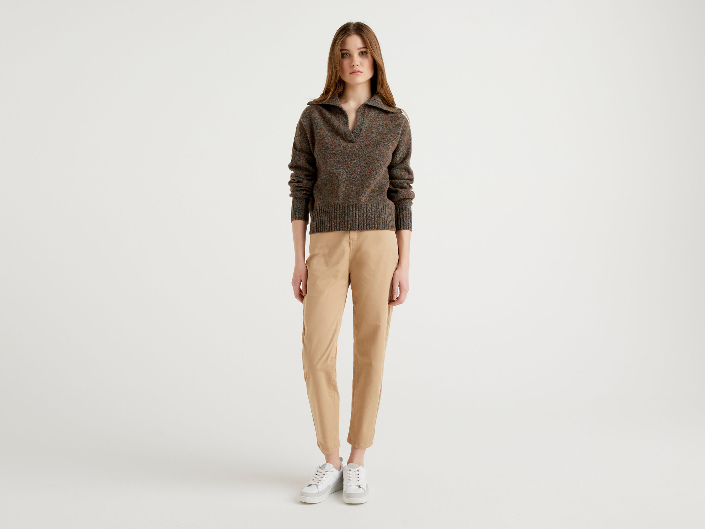 Polo in pure tricot Shetland wool image number 3