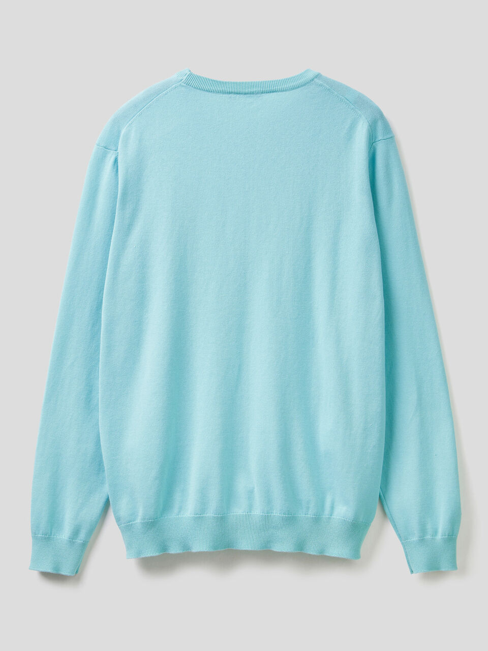 Crew neck sweater in 100% cotton image number 2