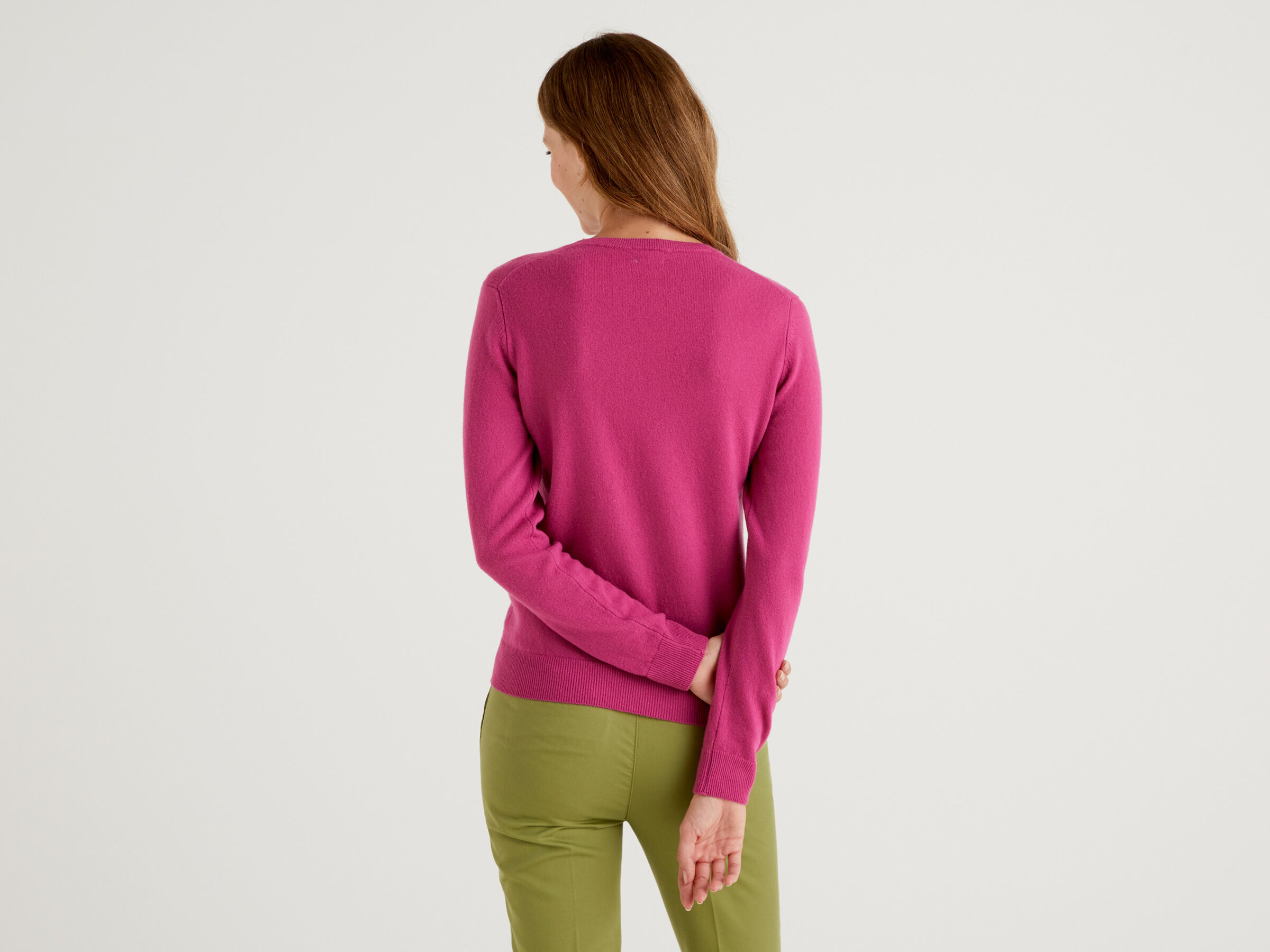 Crew neck sweater in pure virgin wool image number 2