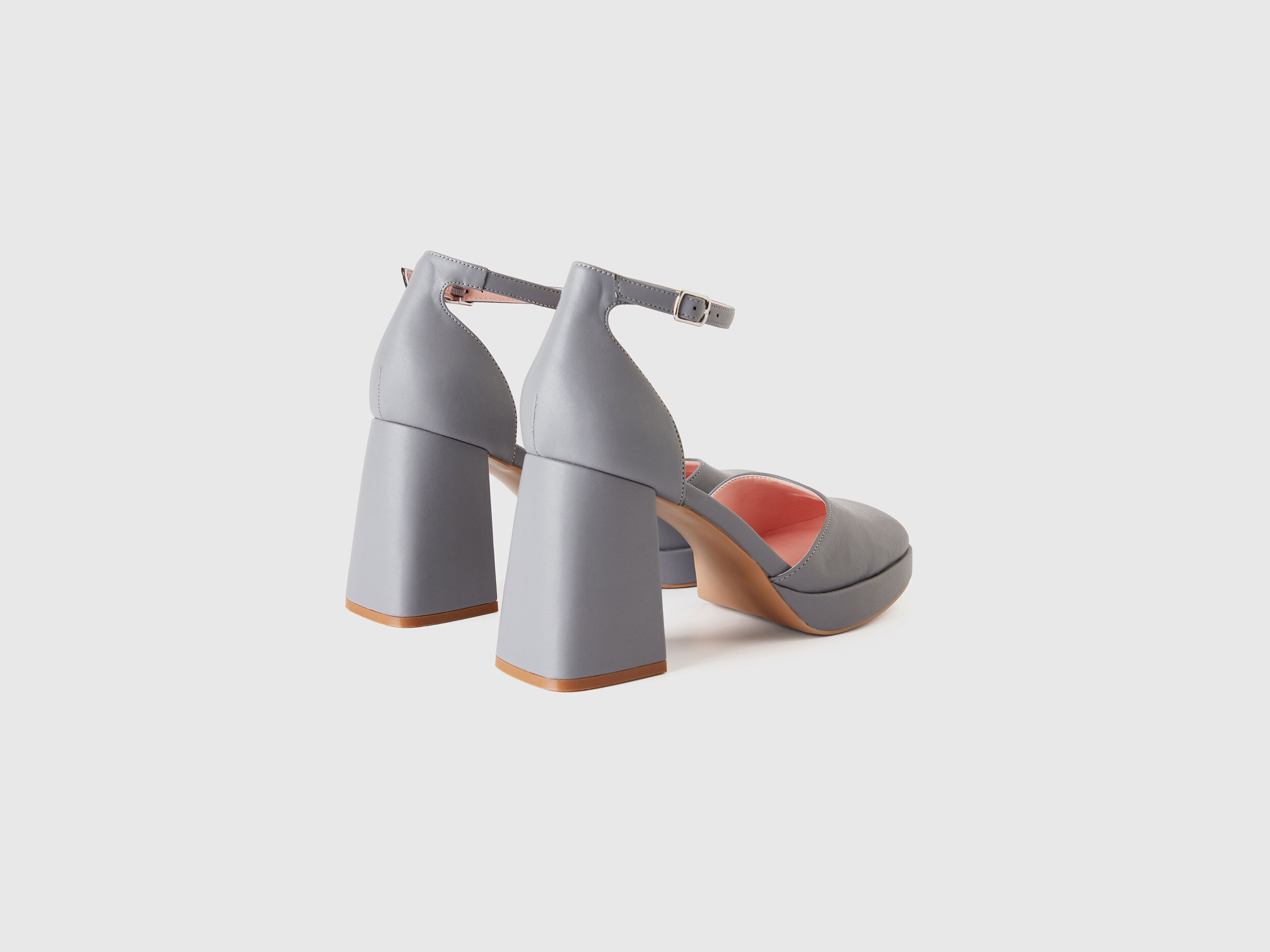 Gray discount sandal heels