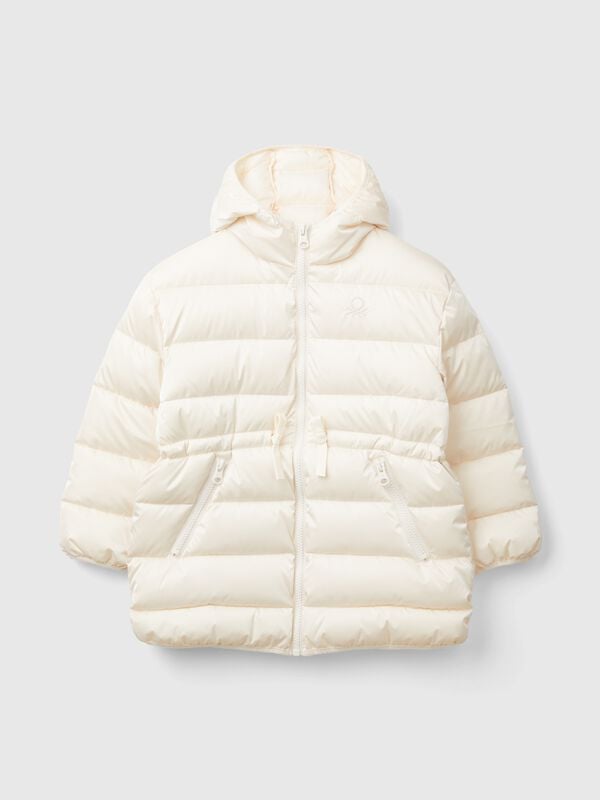 Drawstring jacket in shiny nylon Junior Girl