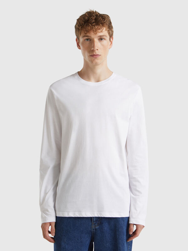 Long sleeve pure cotton t-shirt Men