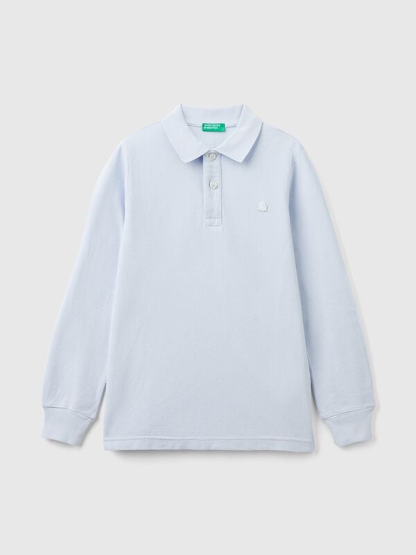 100% organic cotton long sleeve polo Junior Boy