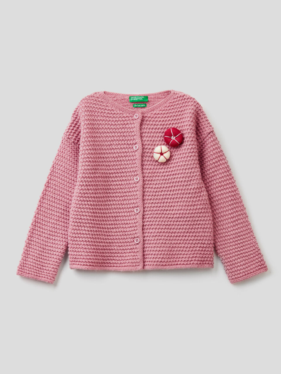 Cardigan with flower patch image number 1