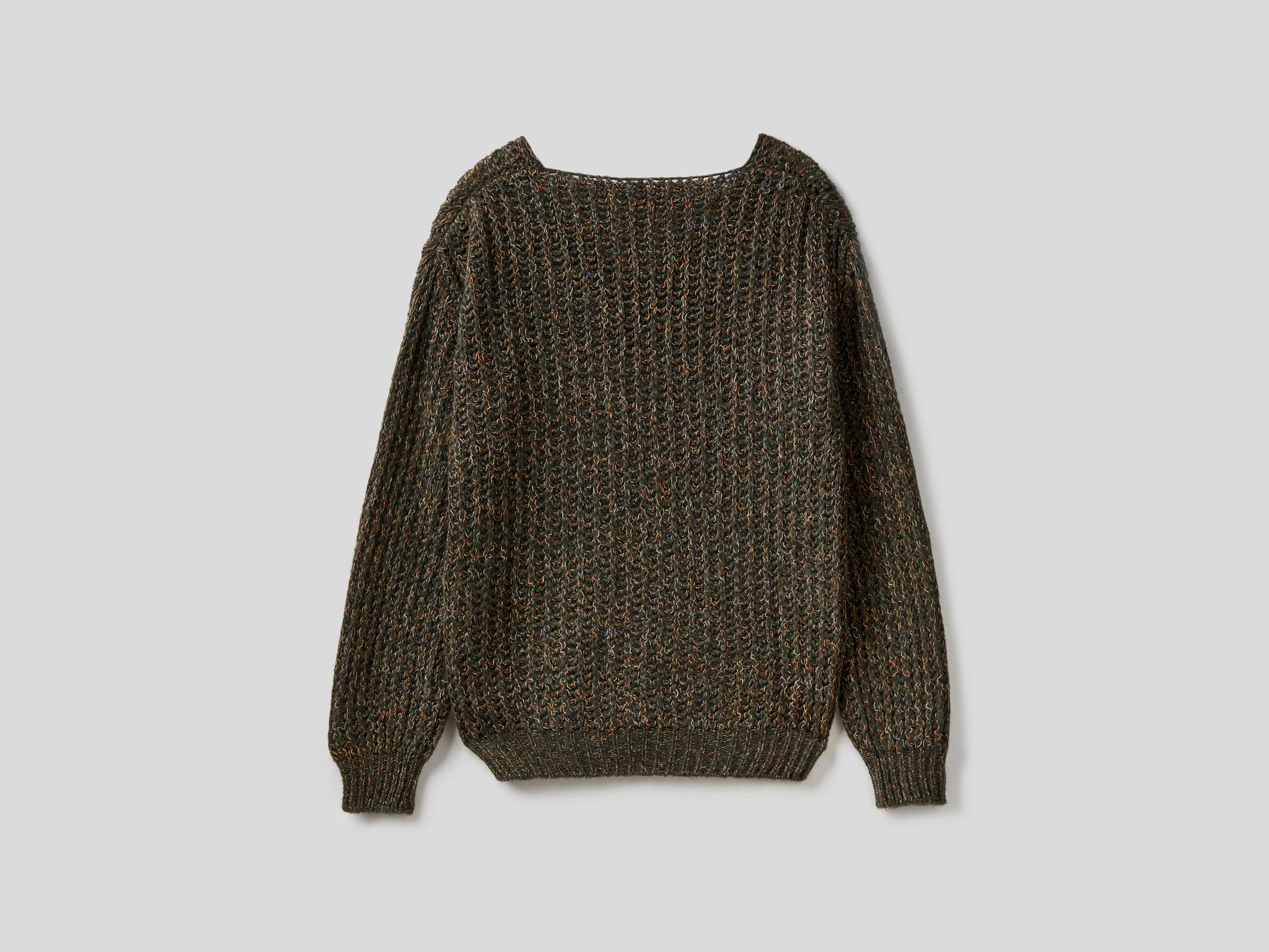 V-neck sweater in wool blend image number 5