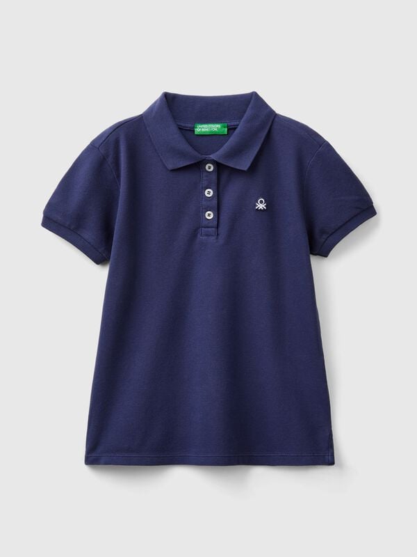 Short sleeve polo in cotton Junior Girl