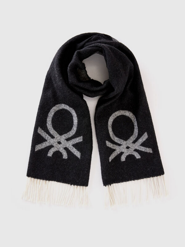 Wool and viscose blend scarf Men